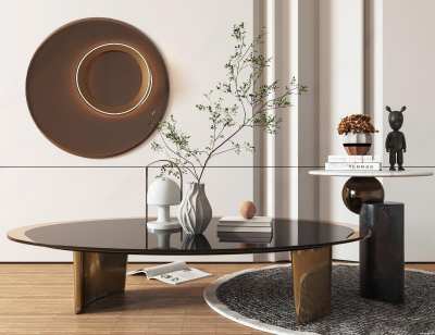 现代子母茶几3D模型下载